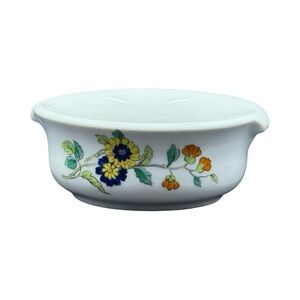 Apilco France porcelain a feu au gratin or casserole style dish w floral design